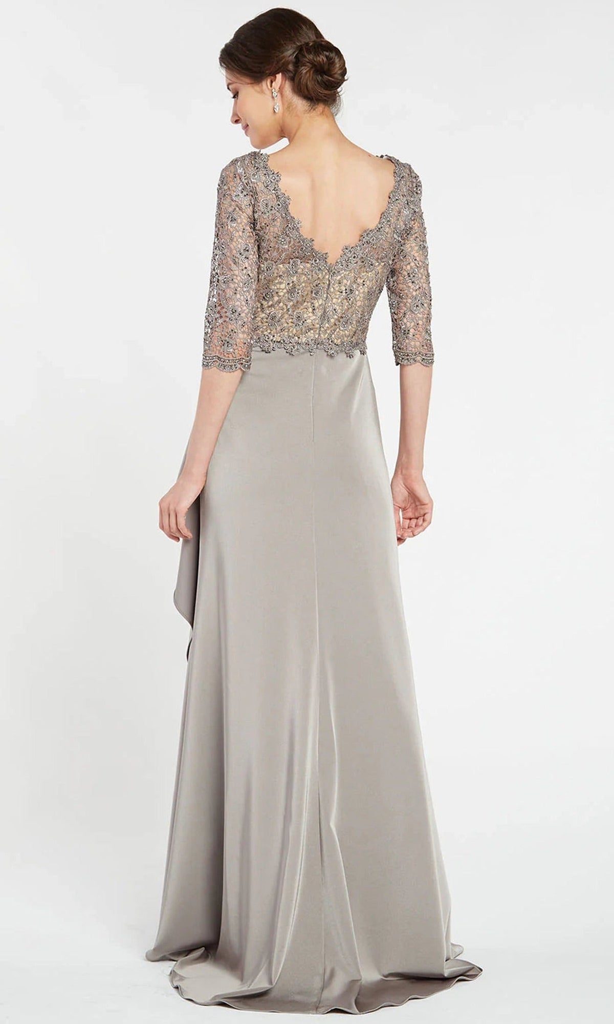 Alyce Paris 27260 - Scalloped Lace V-Neck Sheath Formal Dress
