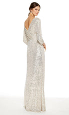 Alyce Paris 27358 - Sequin Mesh V-Neck Gown with Sleeves