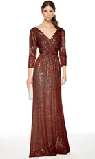 Alyce Paris 27358 - Sequin Mesh V-Neck Gown with Sleeves