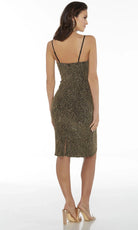 Alyce Paris 27414 - Ruched Wrap Animal Print Dress