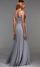 Alyce Paris 27473 - Embroidered Chiffon A-line Evening Gown