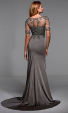 Alyce Paris 27477 - Illusion Bateau Embroidered Sheath Gown