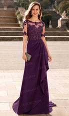Alyce Paris 27477 - Illusion Bateau Embroidered Sheath Gown