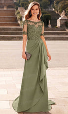 Alyce Paris 27477 - Illusion Bateau Embroidered Sheath Gown
