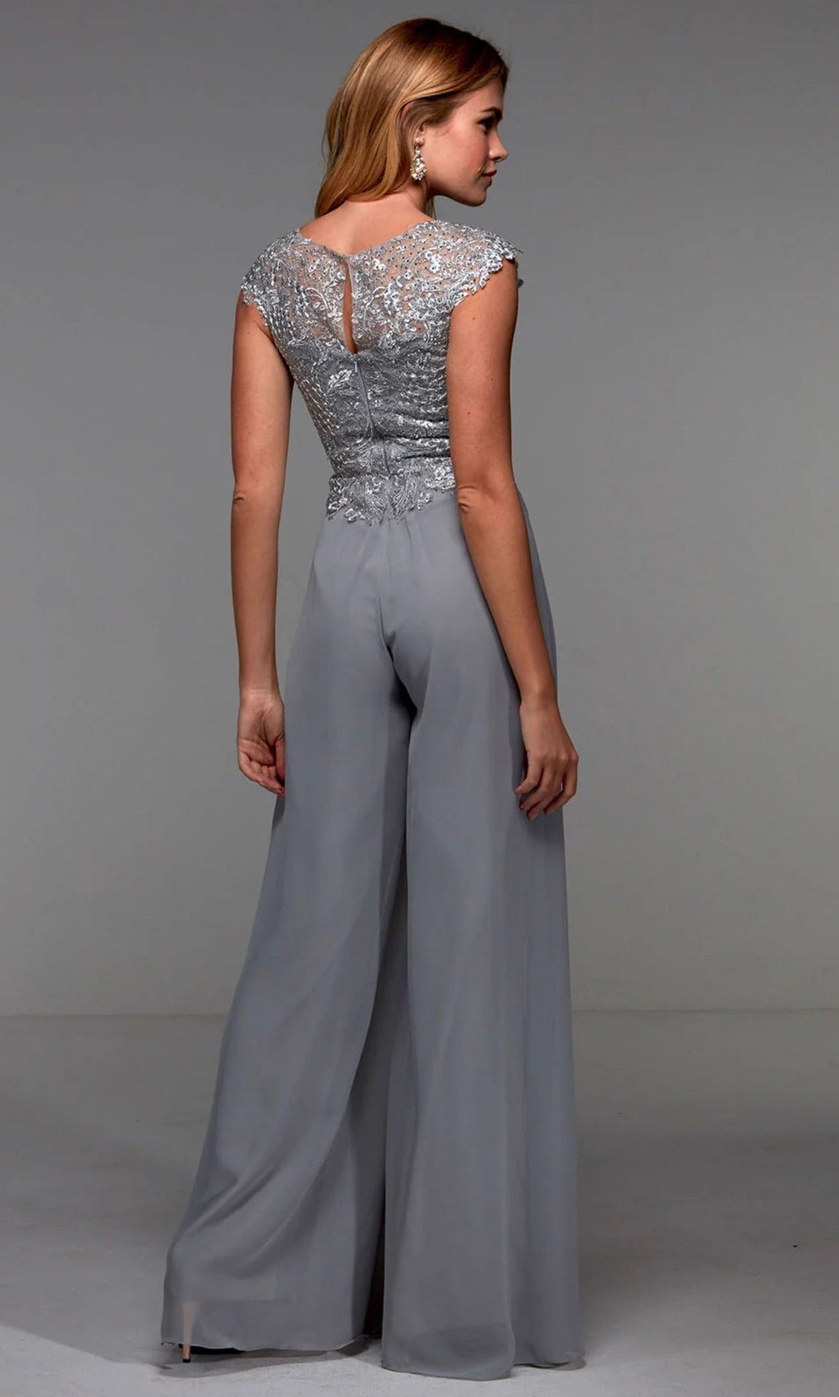 Alyce Paris 27488 - Lace Bodice Illusion Neck Jumpsuit