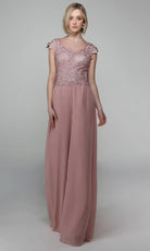 Alyce Paris 27488 - Lace Bodice Illusion Neck Jumpsuit