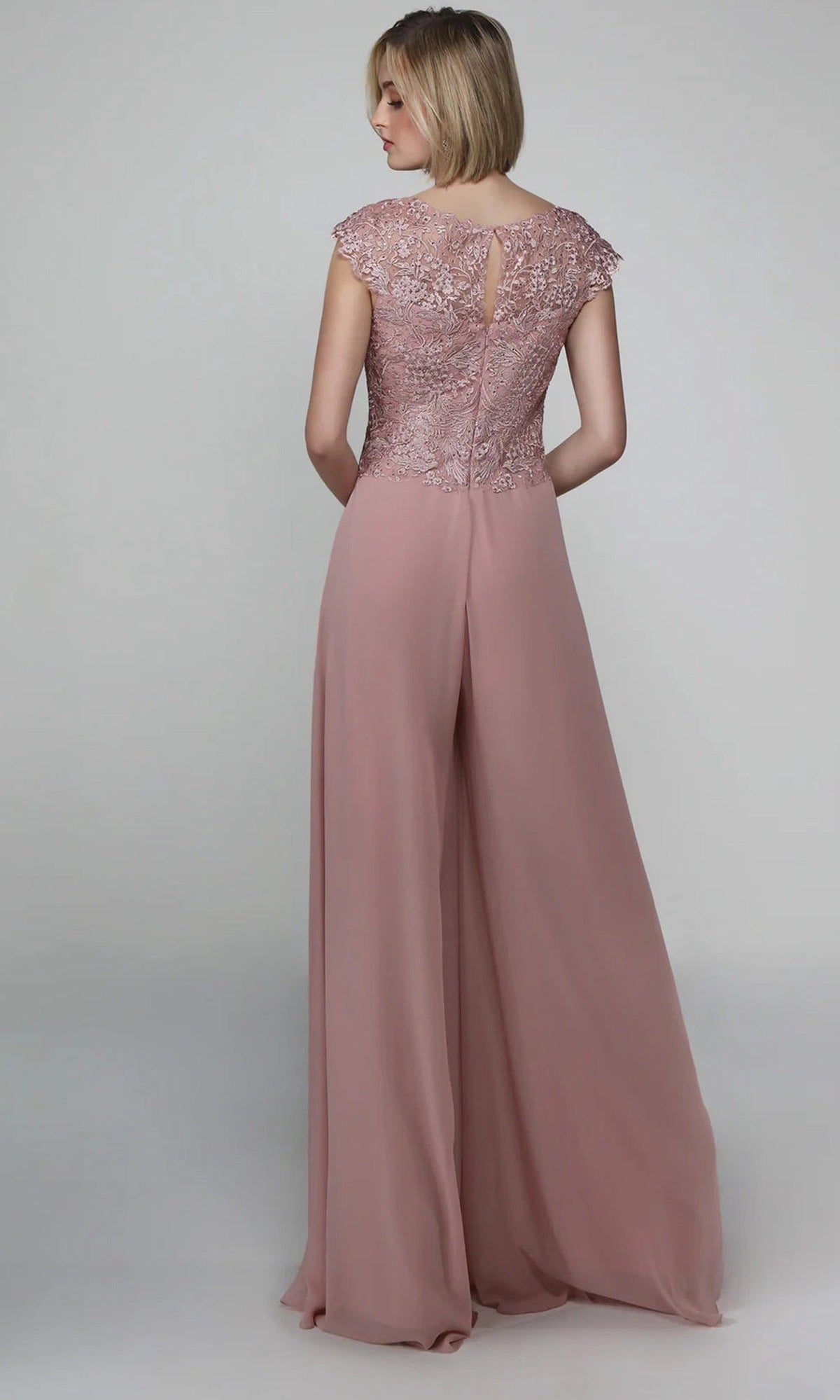 Alyce Paris 27488 - Lace Bodice Illusion Neck Jumpsuit
