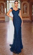 Alyce Paris 27496 - Strapless Floral Lace Fitted Gown