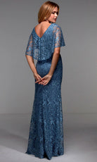 Alyce Paris 27506 - Allover Lace Cape Sleeve Dress