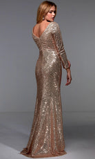 Alyce Paris 27523 - Allover Sequin V-Neck Gown with Slit