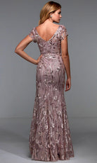 Alyce Paris 27533 - V-Neck Floral Lace Evening Dress