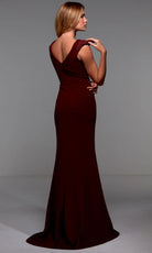 Alyce Paris 27539 - Sleek Jersey Sheath Dress with Cap Sleeves