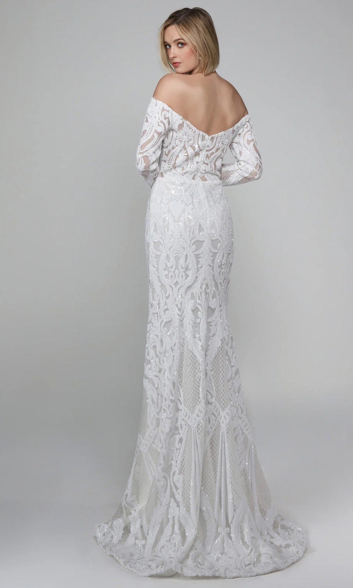 Alyce Paris 27544 - Sequin Off Shoulder Sheath Gown