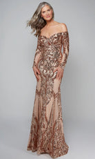 Alyce Paris 27544 - Sequin Off Shoulder Sheath Gown