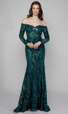 Alyce Paris 27544 - Sequin Off Shoulder Sheath Gown