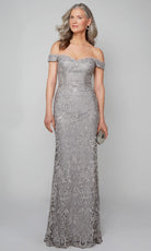 Alyce Paris 27553 - Allover Lace Off-Shoulder Fitted Dress