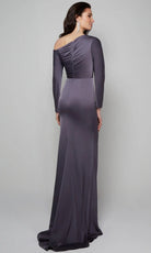 Alyce Paris 27557 - Asymmetric Long Sleeve Gown