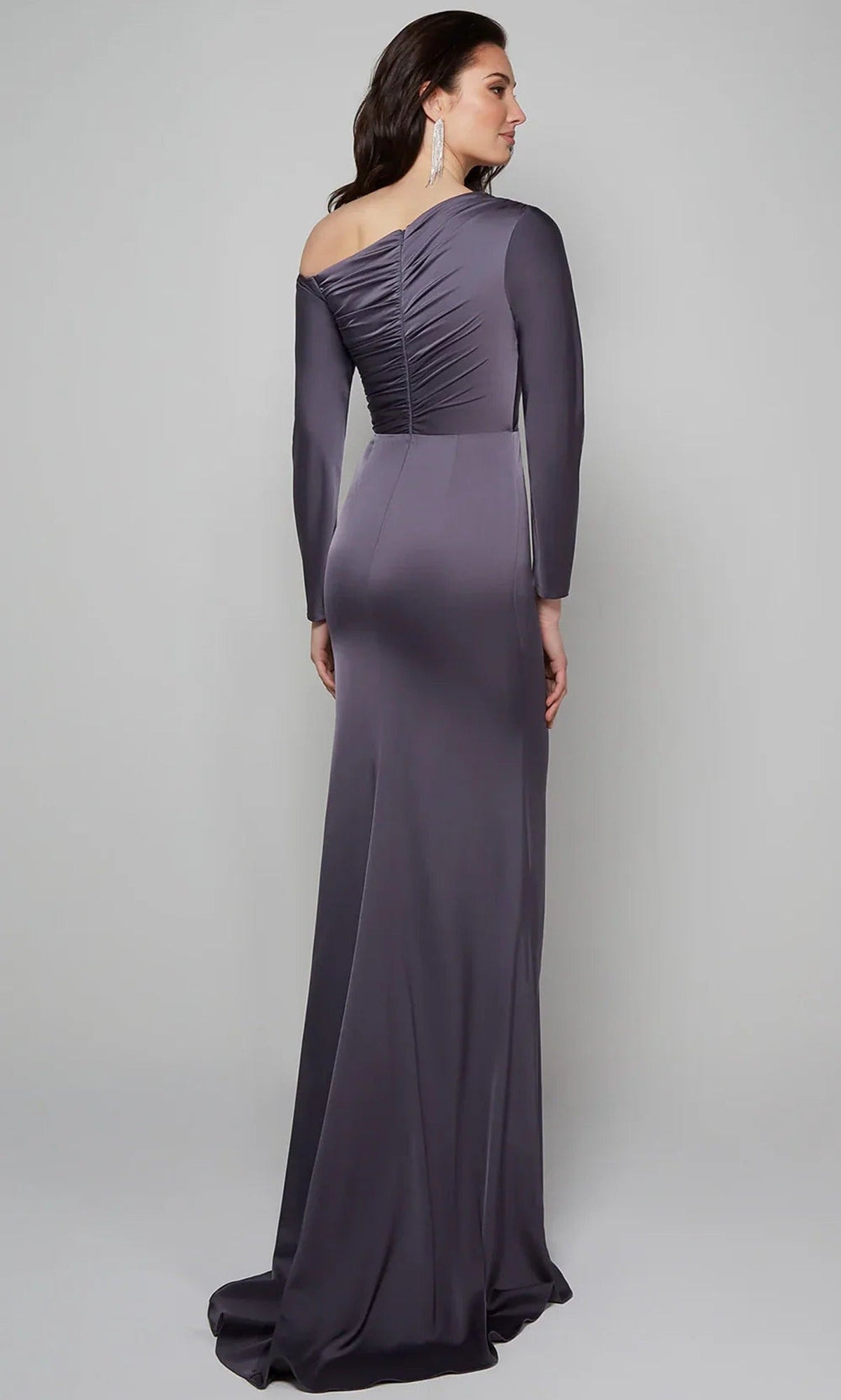 Alyce Paris 27557 - Asymmetric Long Sleeve Gown