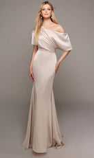 Alyce Paris 27560 - Draped Bodice Short Sleeve Gown