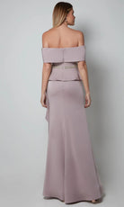 Alyce Paris 27563 - Off Shoulder Crepe Gown with Side Drape