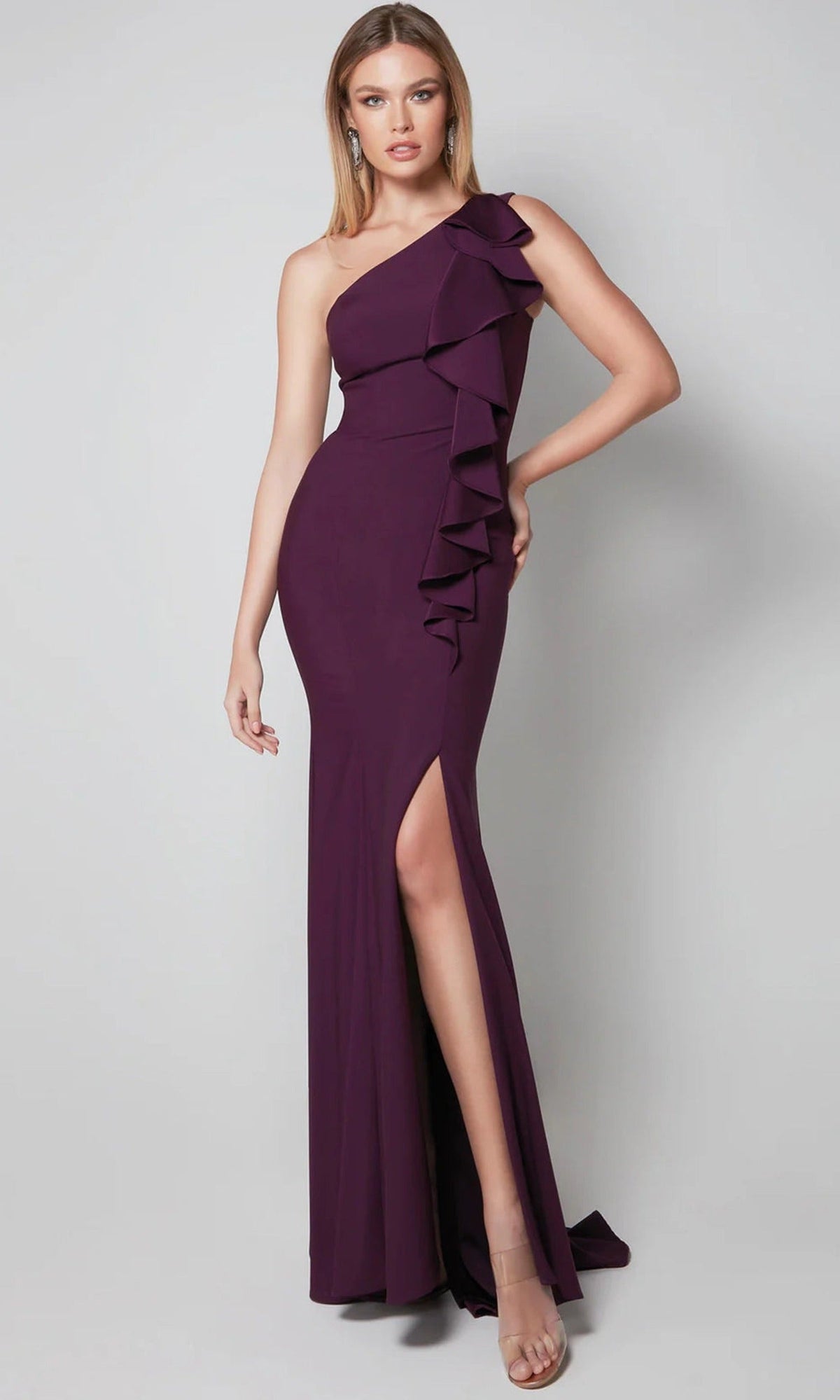 Alyce Paris 27575 - One Shoulder Ruffle Sheath Dress