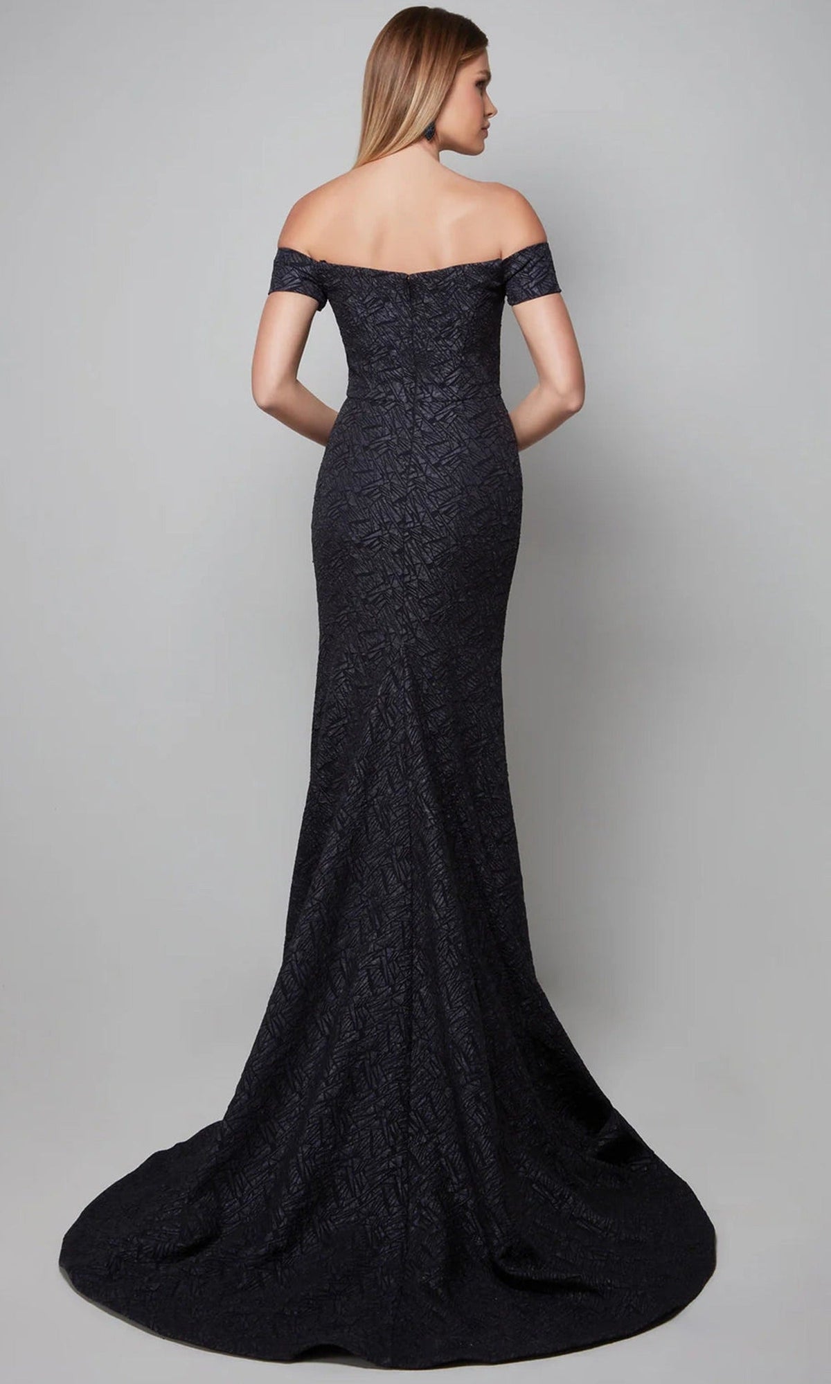 Alyce Paris 27578 - Straight Neckline Textured Sheath Gown