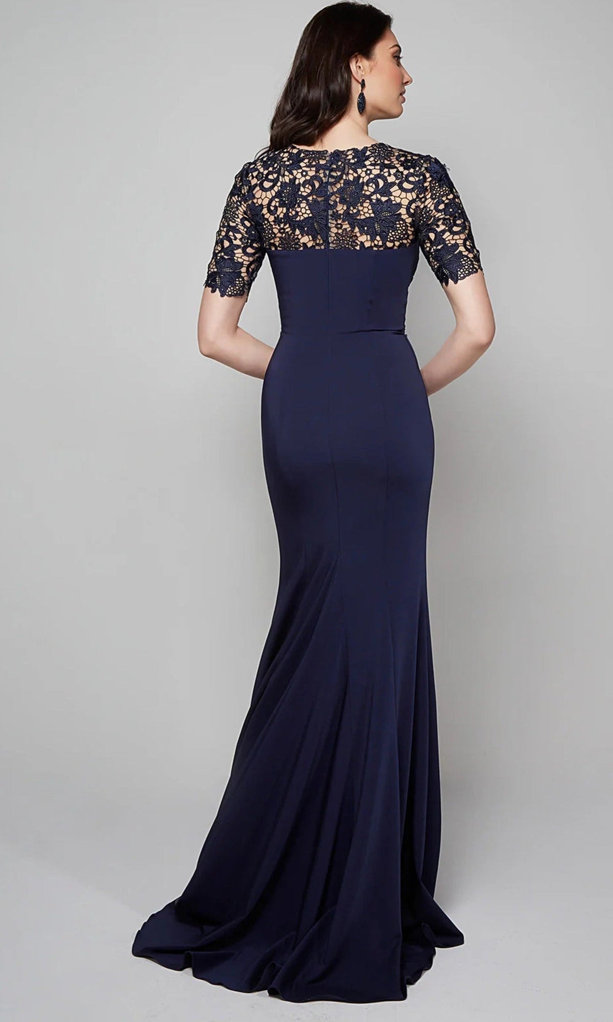 Alyce Paris 27585 - Illusion Lace Sleeve Evening Dress