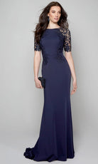 Alyce Paris 27585 - Illusion Lace Sleeve Evening Dress