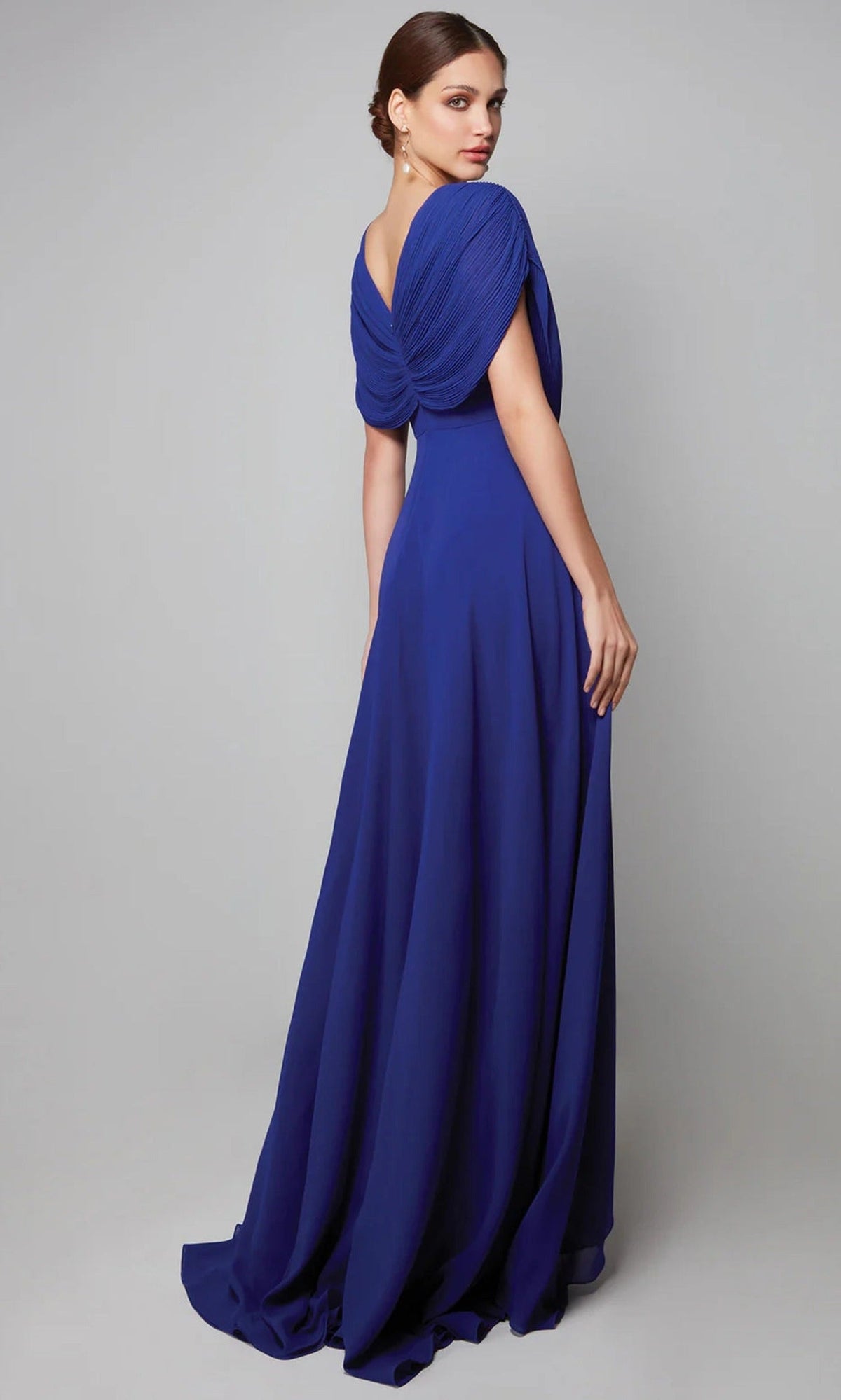 Alyce Paris 27592 - Draped Bodice V-Neck Chiffon Dress