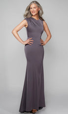 Alyce Paris 27598 - High Neck Faille Sheath Gown