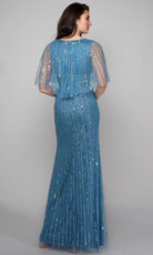 Alyce Paris 27599 - Linear Beaded Flutter Sleeves Dress