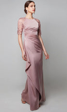 Alyce Paris 27601 - Sheer Embroidered Sleeve Formal Gown
