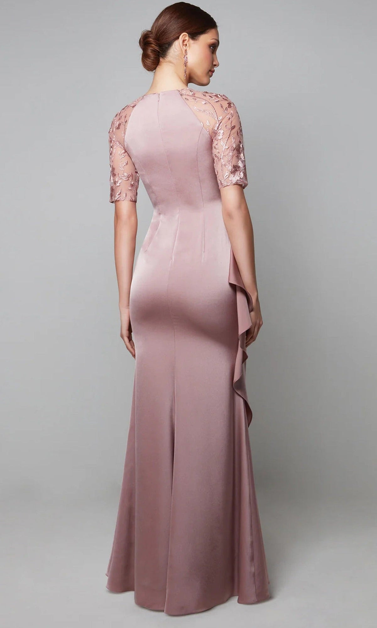 Alyce Paris 27601 - Sheer Embroidered Sleeve Formal Gown