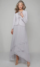 Alyce Paris 27608 - Lace Top High Low Chiffon Dress