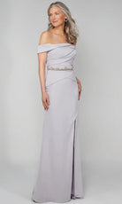 Alyce Paris 27610 - Pleated Bodice Off Shoulder Gown with Slit