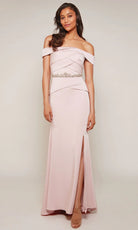 Alyce Paris 27610 - Pleated Bodice Off Shoulder Gown with Slit