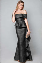 Alyce Paris 27612 - Peplum Off Shoulder Sheath Gown