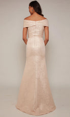 Alyce Paris 27613 Twisted Off Shoulder Jacquard Gown