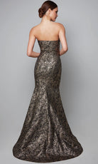 Alyce Paris 27621 - Mermaid Skirt Strapless Jacquard Dress