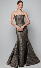 Alyce Paris 27621 - Mermaid Skirt Strapless Jacquard Dress