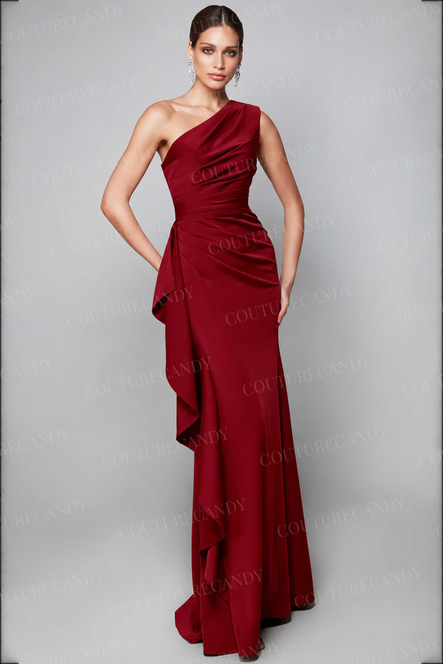 Alyce Paris 27624 - One Shoulder Draped Evening Gown