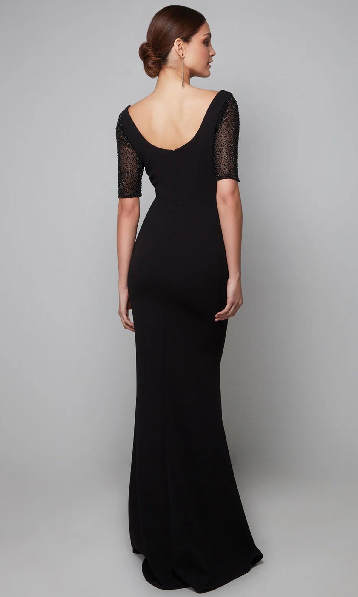 Alyce Paris 27628 - Elegant Sheath Dress with Beaded Sleeves