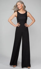 Alyce Paris 27633 - Chic Wide-Leg Pants Set with Overlay Top