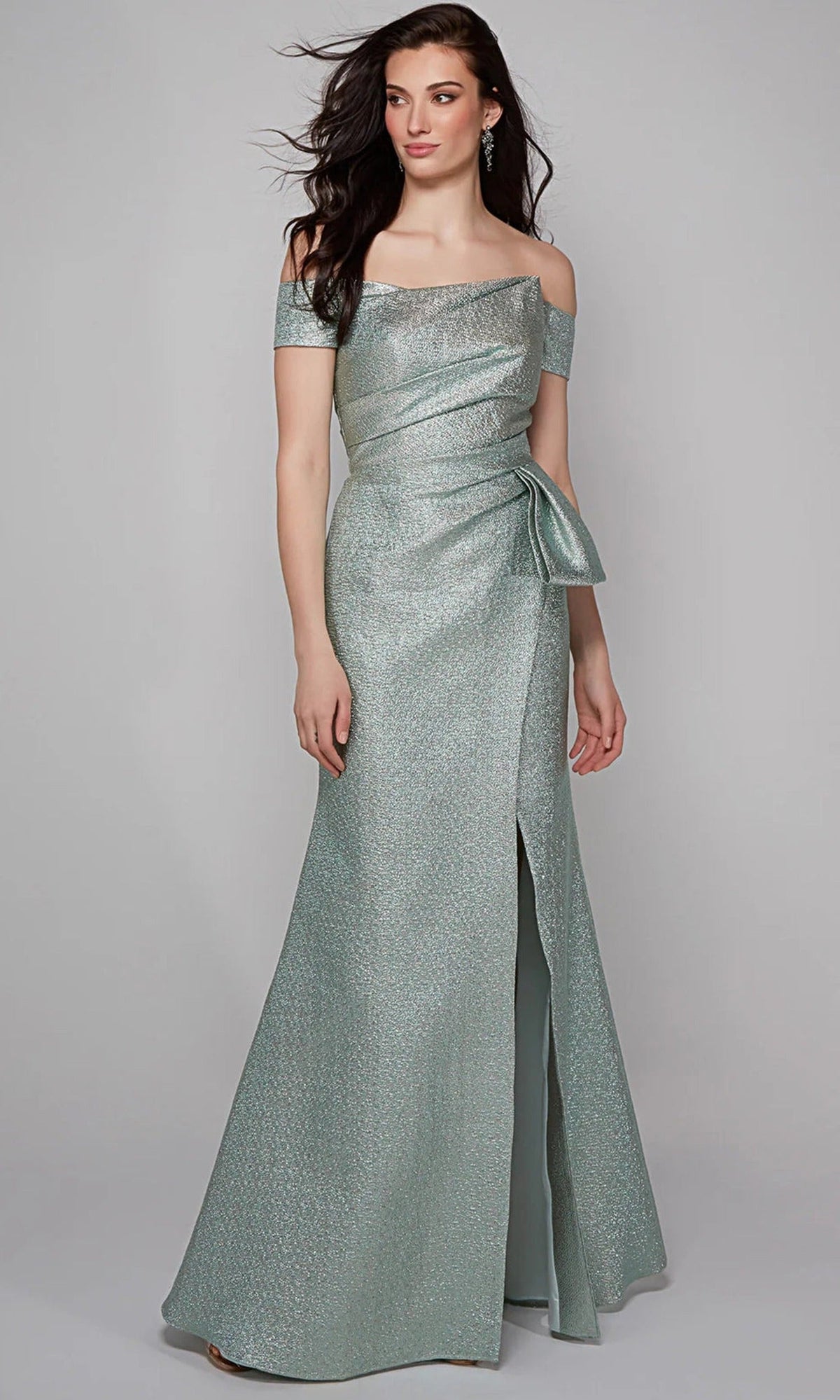 Alyce Paris 27639 - Jacquard Off Shoulder Sheath Gown