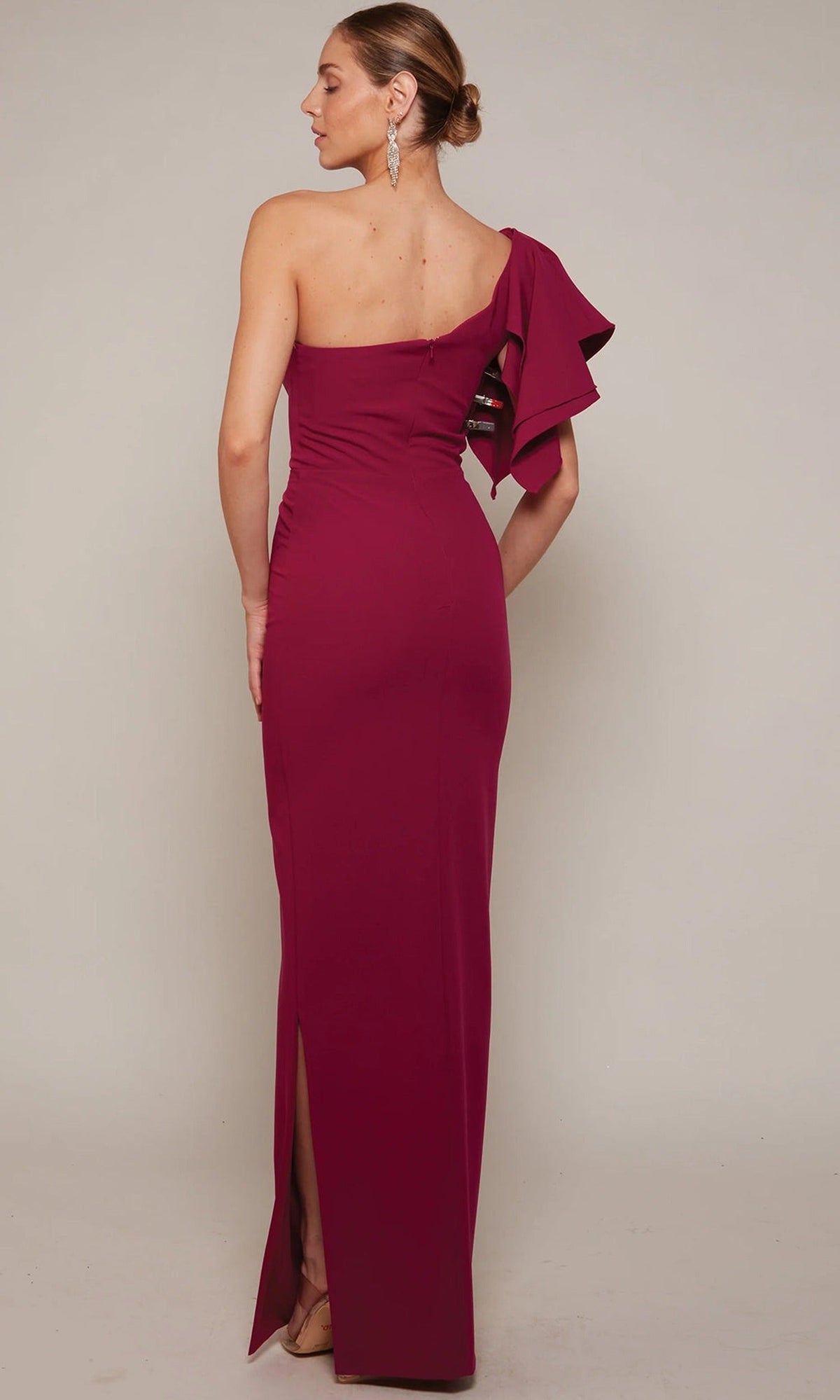 Alyce Paris 27644 - Ruffled One Shoulder Fitted Gown