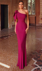 Alyce Paris 27644 - Ruffled One Shoulder Fitted Gown