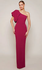 Alyce Paris 27644 - Ruffled One Shoulder Fitted Gown