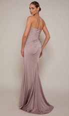 Alyce Paris 27658 - Strapless Crepe Gown with Side Peplum