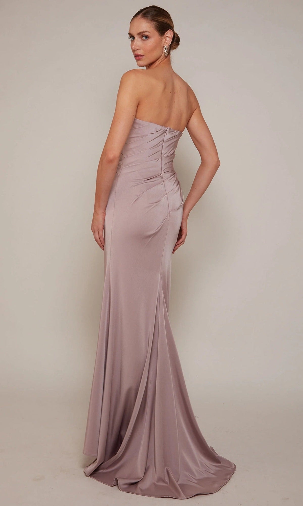 Alyce Paris 27658 - Strapless Crepe Gown with Side Peplum