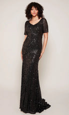 Alyce Paris 27668 - V-Neckline Sequin Mesh Formal Gown